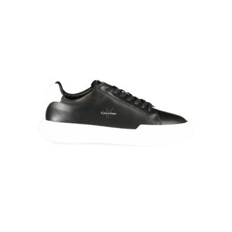 Calvin Klein Zwarte Leren Mannensneakers