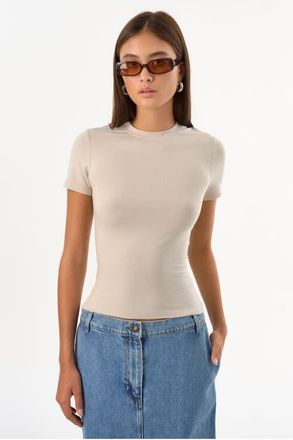 LaMarque Moa | Jersey Crew Neck Tee in Dove at Nordstrom, Size X-Small