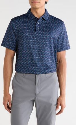 PGA TOUR Short Sleeve Club Polo in Bright White /Peacoat Combo at Nordstrom Rack, Size Xx-Large