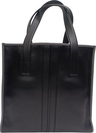 Tod's TodS Black Leather Slim Script Tote (Authentic Pre-Loved)