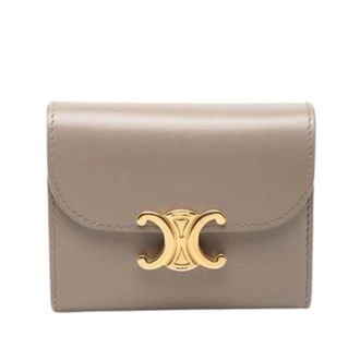 Celine Pre-owned Vintage Portemonnee (bi-fold) - Dames - Pre-owned - Grijs - Maat: ONE Size Leer