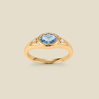 Made by Mary Oval Birthstone Signet Ring