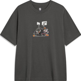 Li-Ning BadFive Dream With Hoops Graphic T-shirt Washed Black AHST915-3