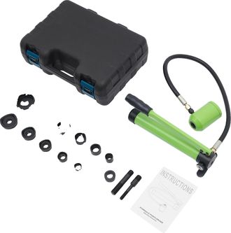 OEM Juego De Punzonado Hidr&aacute;ulico, Fuerza De 80 Kn, Incluye 6 Matrices De Punzonado, Color Verde