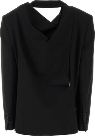 Dsquared2 Womens Blazer Black Wool Polyester Elastane Blazers