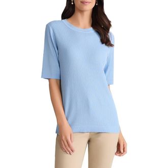 Jones New York Sutton Rib Sweater in Chintz Blue at Nordstrom, Size Medium