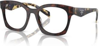 Prada 52mm Irregular optical glasses in Tortoise at Nordstrom