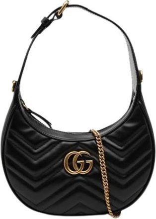 Gucci Pre-owned Quilted Satchel - Dames - Vintage Schoudertas - Zwart - ONE Size - Leer - Vintage