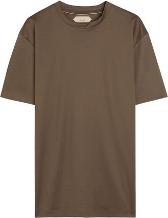 Aurélien Satin-jersey T-shirt - Taupe - Xxl