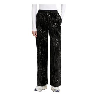 Guess Dames, Broeken, Zwart, Maat: S Poliester