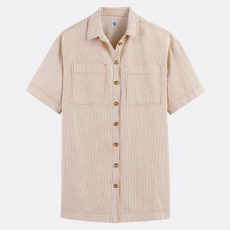 La Redoute Collections Wijde katoenen gestreepte korte jurk, Signature SARA