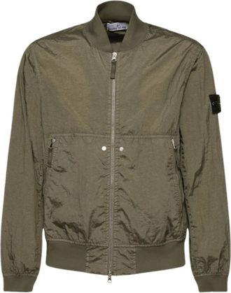Stone Island Bomber Nylon Kaki - Heren - Bomber jackets - Groen - XL - Nylon - Jassen