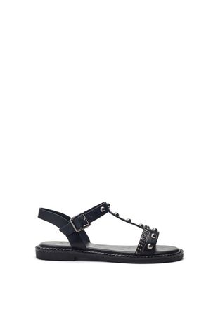 Moda in Pelle Moda in Pelle Womens Noell Black Sandals Faux Leather - Size EU 37