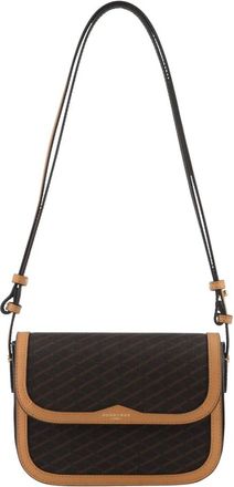 Pourchet Tassen, Dames, Bruin, ONE Size, Leer, Kleine crossbodytas met flap
