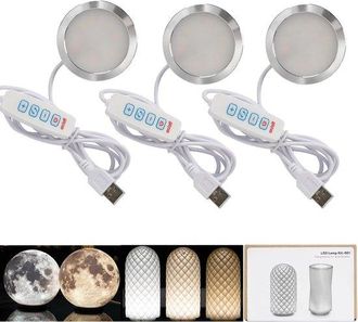 No Brand Tres Bombillas, Solo Las Bombillas, Tres Colores. Repuestos Para Kits De Iluminaci&oacute;n Impresos En 3d. Alimentaci&oacute;n Usb De 5 V, Luz C&aacute;lida De 3000 K