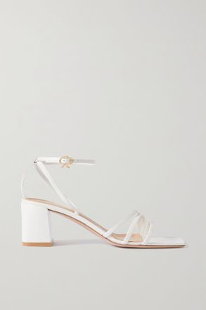 Gianvito Rossi Sandali In Pelle Nuit 55 - Bianco