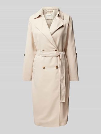 Zabaione Trenchcoat mit Bindeg&uuml;rtel Modell UM44A in Beige, Gr&ouml;&szlig;e XXL