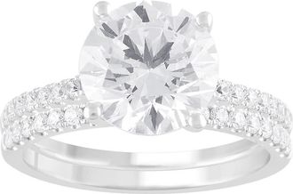 Grown Brilliance 3.50 Caratt 14K White Gold Round Cut Lab Grown Diamond Bridal Ring Set for Women- Color/Clarity-G/VS