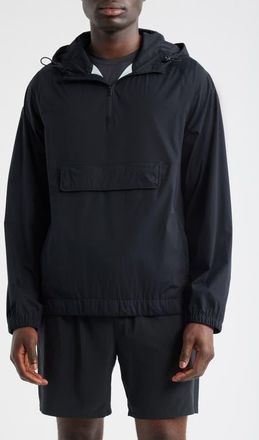 Zella Water Repellent Anorak in Black Caviar at Nordstrom, Size X-Large
