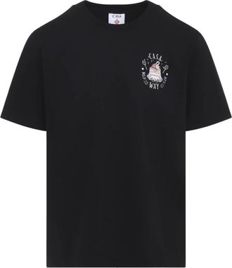 Casablanca Casa Way T-shirt - Heren - T-shirts - Zwart - M - Katoen - Tops