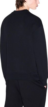A|X Armani Exchange Embossed Logo Crew Neck Sweatshirt - Black