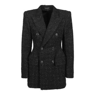 Balenciaga Hourglass Jacket - female - Balenciaga - Blazers - Black - M - Jackets