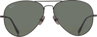 Ray-Ban AVIATOR TITANIUM Green Pilot Unisex Sunglasses RB8089 926731 62