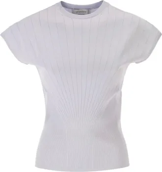 Sportmax Tops, Dames, Blauw, M, Spxsamba T-shirt