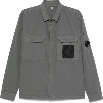 C.P. Company Giacca-camicia con applicazione - Grigio