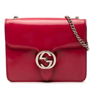 Gucci Pre-owned Gucci Small Patent Interlocking G Crossbody Ladies QOXEL1IO6H0UY2HS