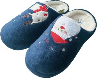 Generic Women Christmas House Slippers, Fuzzy Plush Santa Claus Slip On Slippers Warm Indoor Outdoor Bedroom Comfortable Winter Shoes