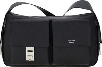 Ferragamo Hug Messenger Bag - Heren - Schoudertassen - Zwart - ONE Size - Tassen