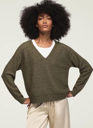 Lucky Brand Womens Cloud Soft V Neck Sweater
