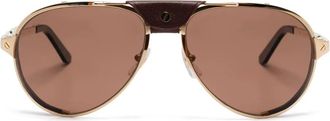 Cartier Occhiali da sole con montatura stile pilota - Oro