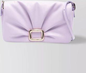 Roger Vivier leather gathered clutch bag