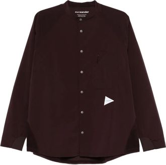 And Wander Camicia con inserti - Rosso