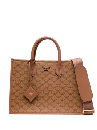 MCM medium Himmel Lauretos tote bag - women - Leather/Canvas - OS - Brown