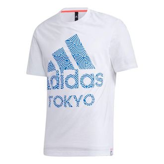 adidas Tokyo Pack Short Sleeve Tee White True Blue GD5007