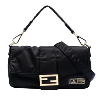 Fendi Pre-owned Shoulder Bags, female, Black, Size: ONE SIZE Pre-owned Baguette Satchel