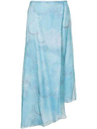 Giorgio Armani Asymmetrische rok - Blauw