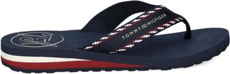 Tommy Hilfiger patterned-strap flip-flops - women - Polyester/Polyester/Polyester - 36 - Blue