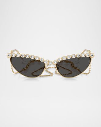 Swarovski SK7030 Cat Eye Crystalized Sunglasses