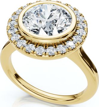 Pompeii3 Certified 2 1/4Ct Claudia Diamond Engagement Ring 14k Gold or Platinum Lab Grown