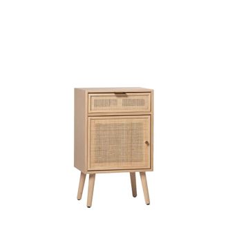 Klast Mesita de noche 2 cajones efecto madera natural 42x71 cm