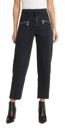 LE JEAN Biker Pants In Washed Black