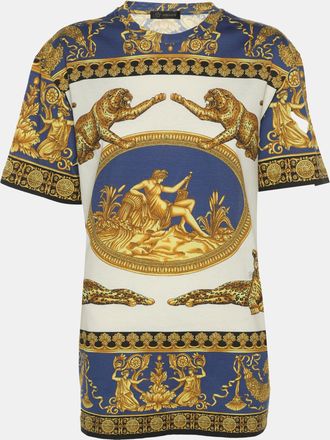 Versace Multicolor Baroque Inspired Panther Print Jersey T-Shirt