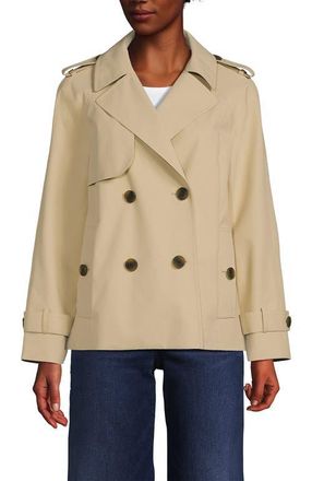 Lands End Trench Rain Jacket in Champagne at Nordstrom, Size X-Large