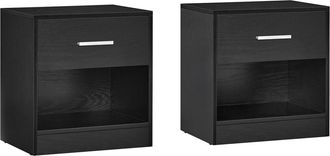 Vasagle 2 mesitas de noche de 28 x 39 x 41 cm de color negro