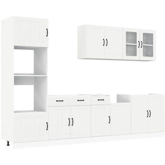 vidaXL Vidaxl - Mueble De Cocina Kalmar Blanco 7 Piezas Madera Contrachapada