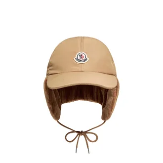 Moncler Moncler Corduroy Baseball Cap, Men, Beige, Size: Xl